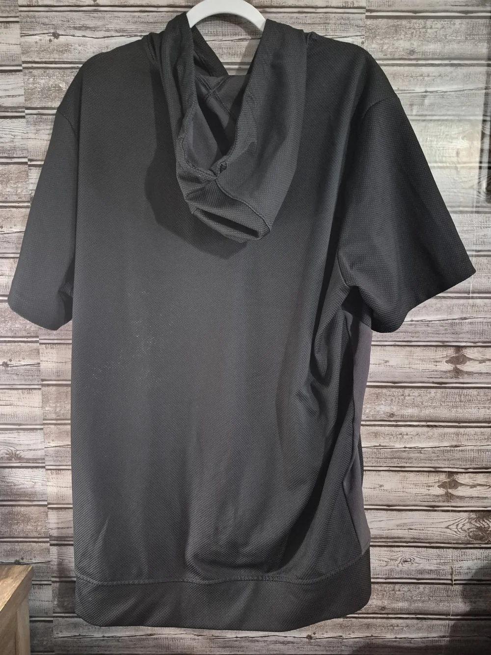 Adidas Adicross Golf Black Short-Sleeve Hooded Performance Shirt